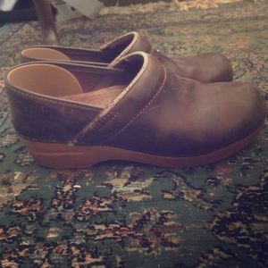 Leather dansko clogs
